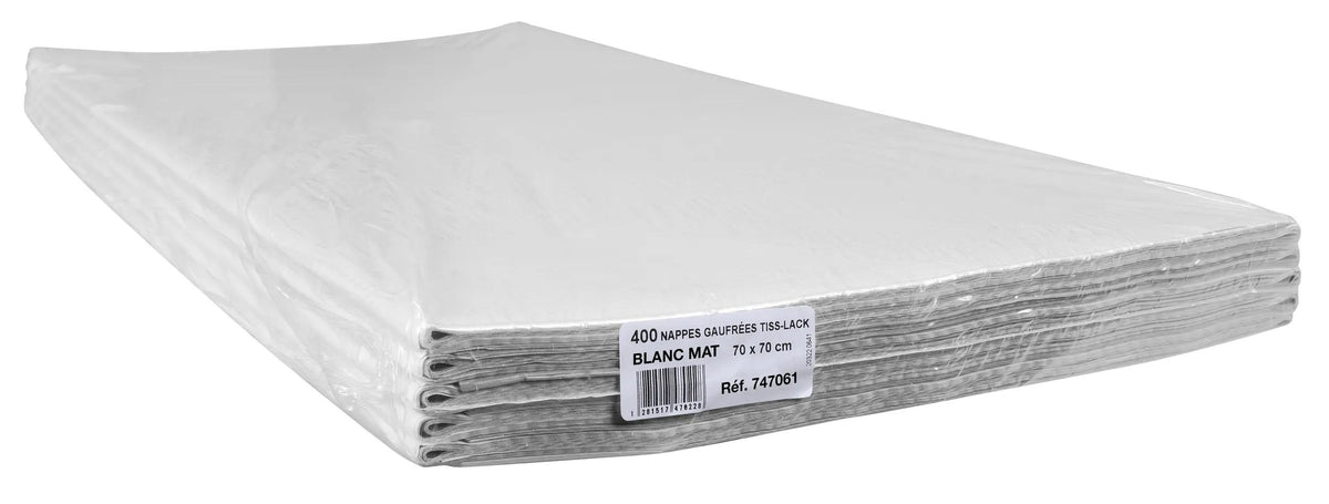 PRONAPPE Tischdecke – 70×70 cm, 200er-Pack, Papier, Weiss