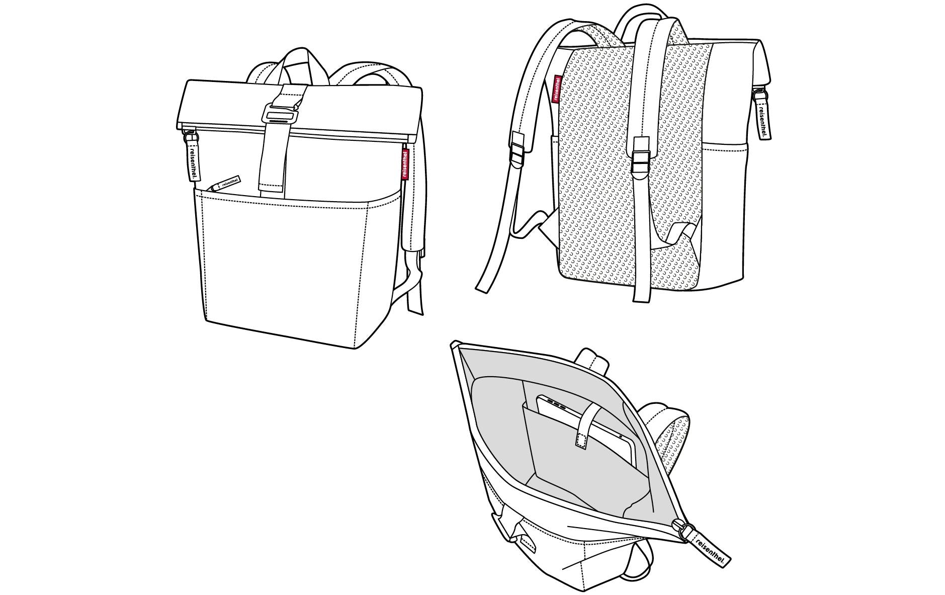 Reisenthel Freizeit-Rucksack – 22 l, recyceltes Material, silber