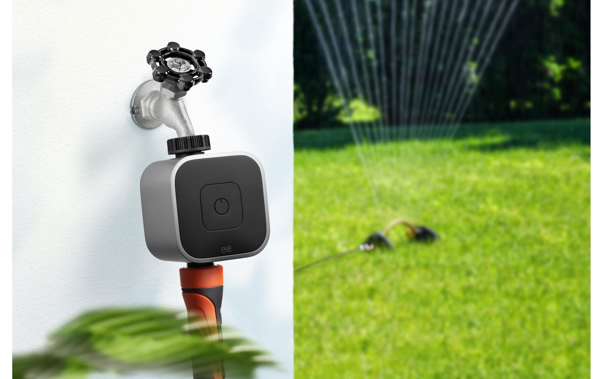 Eve Aqua – Zubehör – mit Magnetventil, batteriebetrieben – für Apple HomeKit – Schwarz