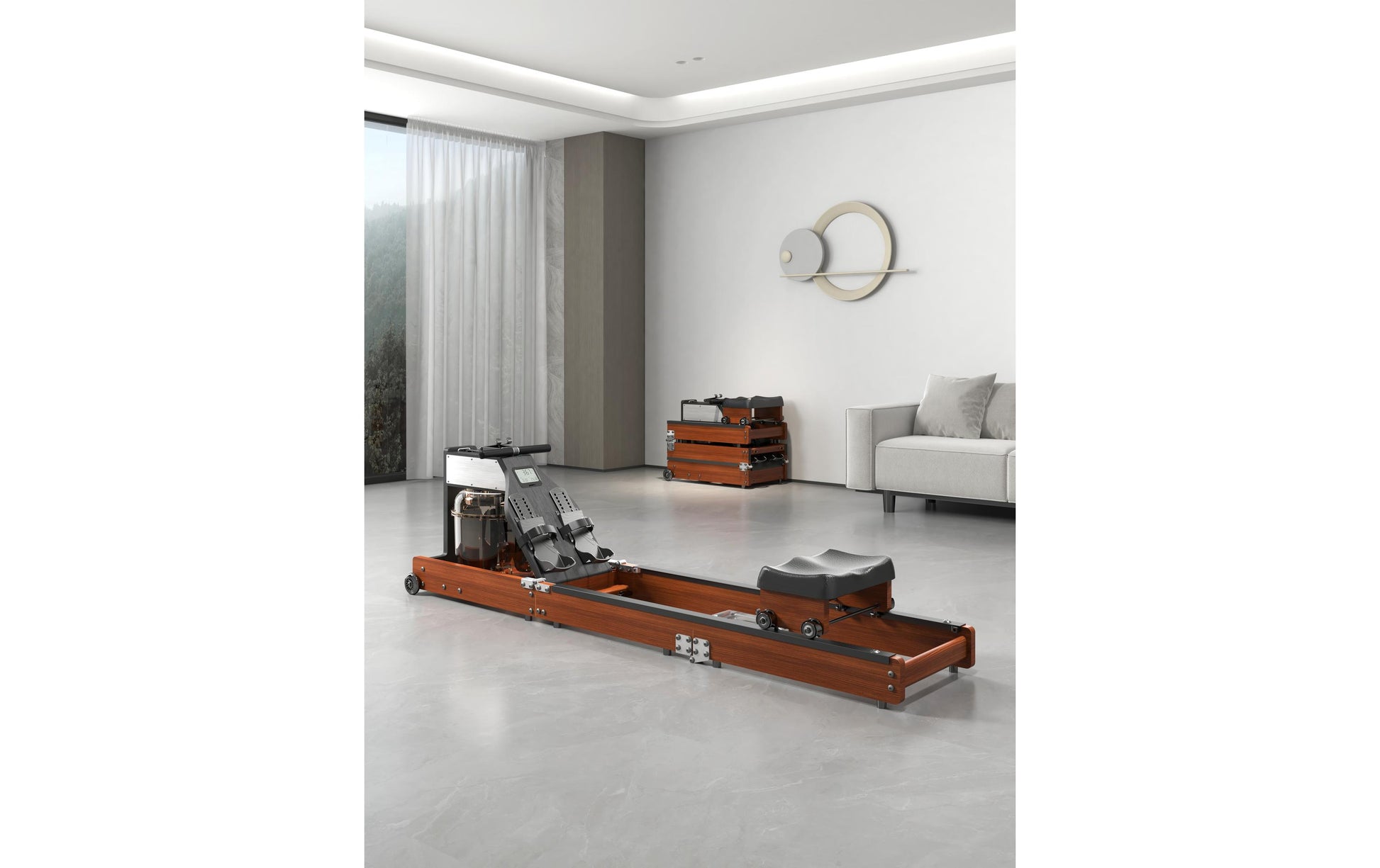 Kingsmith Rudergerät RMWR1F SA, 120 kg Belastbarkeit, Wasserwiderstand – Dunkelbraun, Esche