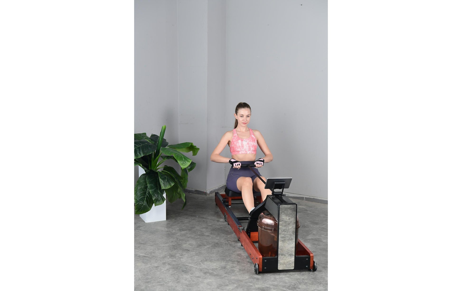 Kingsmith Rudergerät RMWR1F SA, 120 kg Belastbarkeit, Wasserwiderstand – Dunkelbraun, Esche