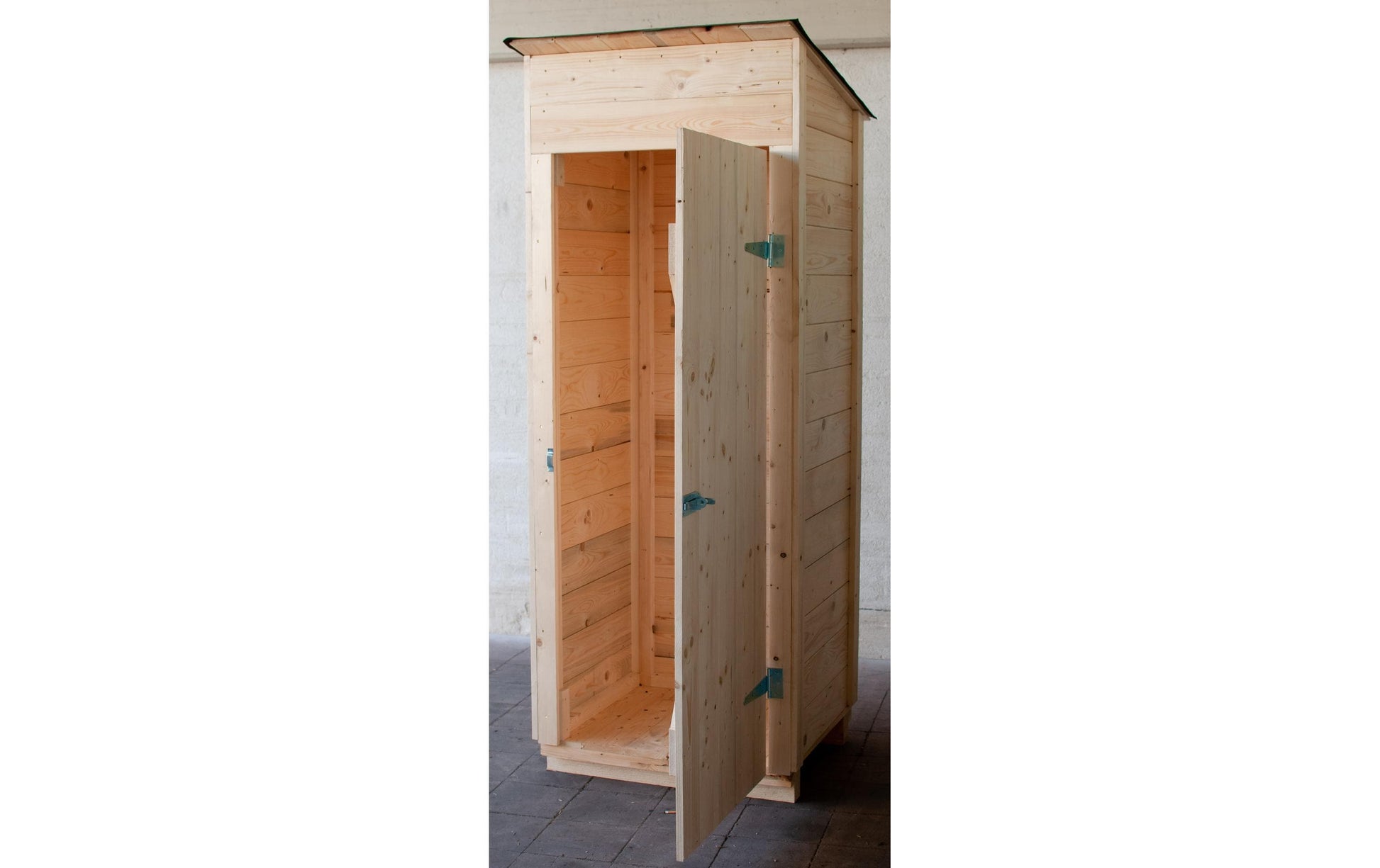 Innovesta Malaga Gartenschrank 1336 l – Holz (Fichte) – Hellbraun – 840 × 2150 × 740 mm