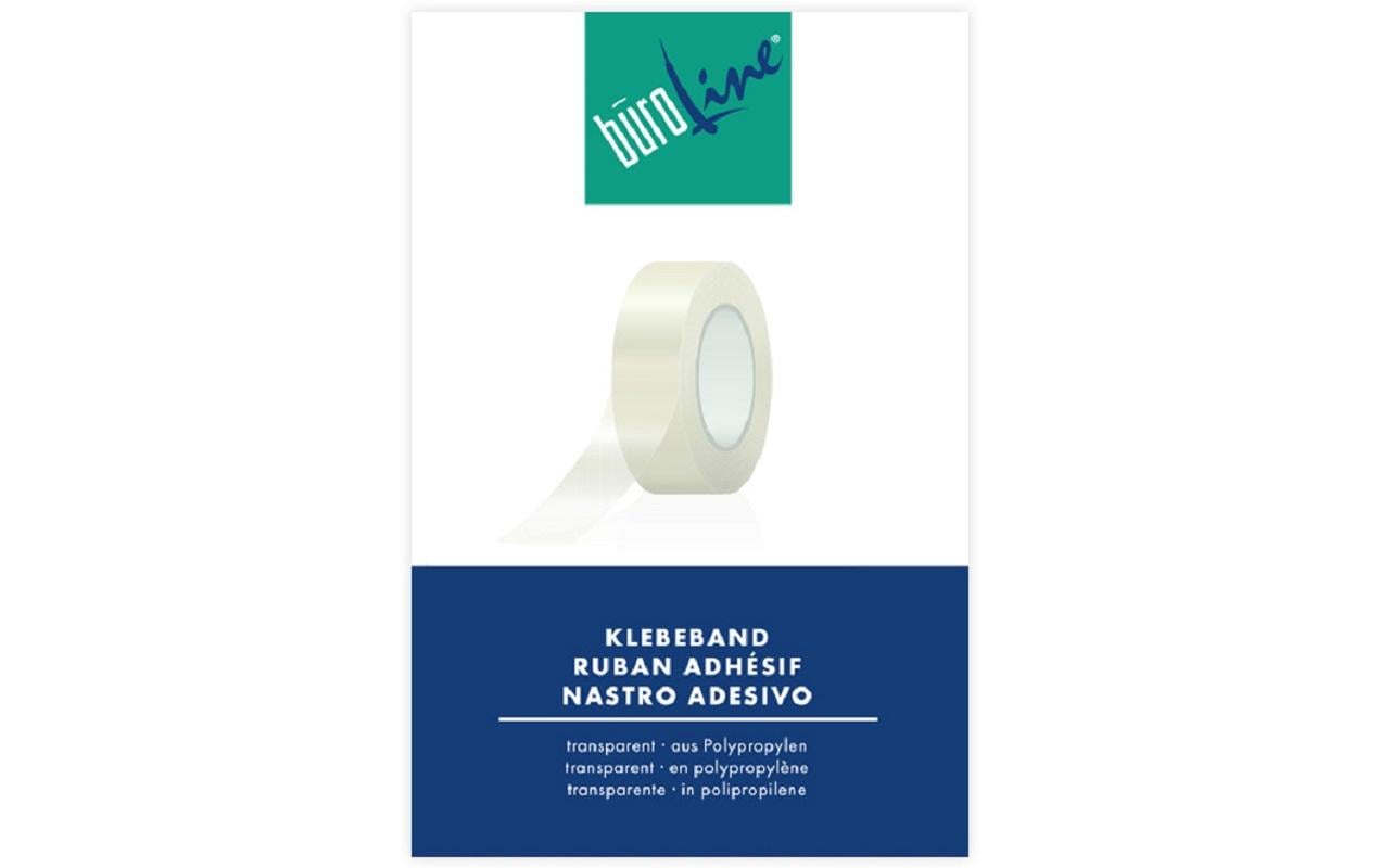 Buroline Büroline Klebefilm klar – 12 mm × 33 m, transparent, PP, wiederablösbar, 12 Stück