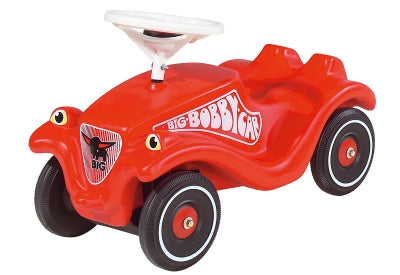 BIG Bobby Car Classic Aufsitzauto – mit Hupe, Fussstütze – 58 × 38 × 30 cm – ab 1 Jahr – Kunststoff, rot