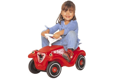 BIG Bobby Car Classic Aufsitzauto – mit Hupe, Fussstütze – 58 × 38 × 30 cm – ab 1 Jahr – Kunststoff, rot