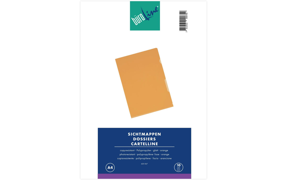 Buroline Sichthülle A4, glatt, transparent – 10 Stück