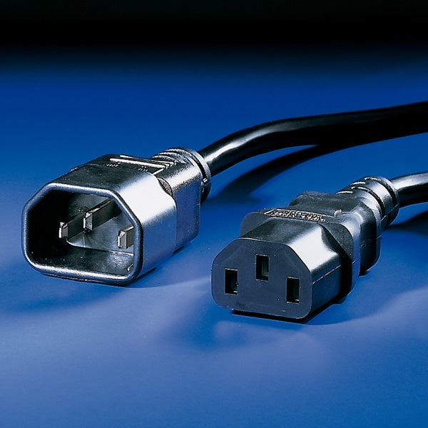 VALUE Netzkabel – IEC C14 zu IEC C13, 1,8 m, 250 V/10 A, schwarz