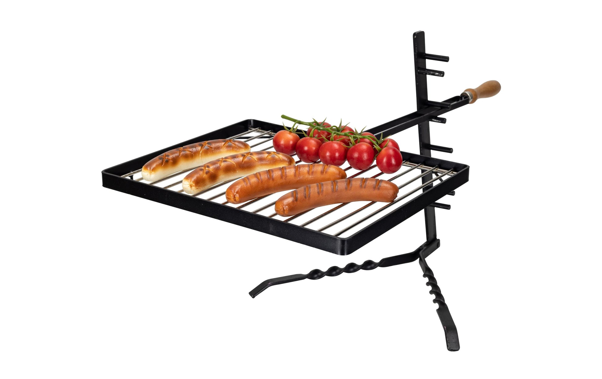 Nouvel Camping-Grill – Ø 31 cm, Höhe 37 cm, Grillrost – Schwarz/Edelstahl