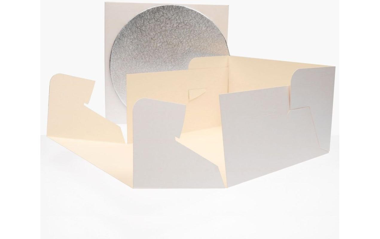 FunCakes Tortenbox – 259 × 259 × 150 mm, weiss – 1 Stk.