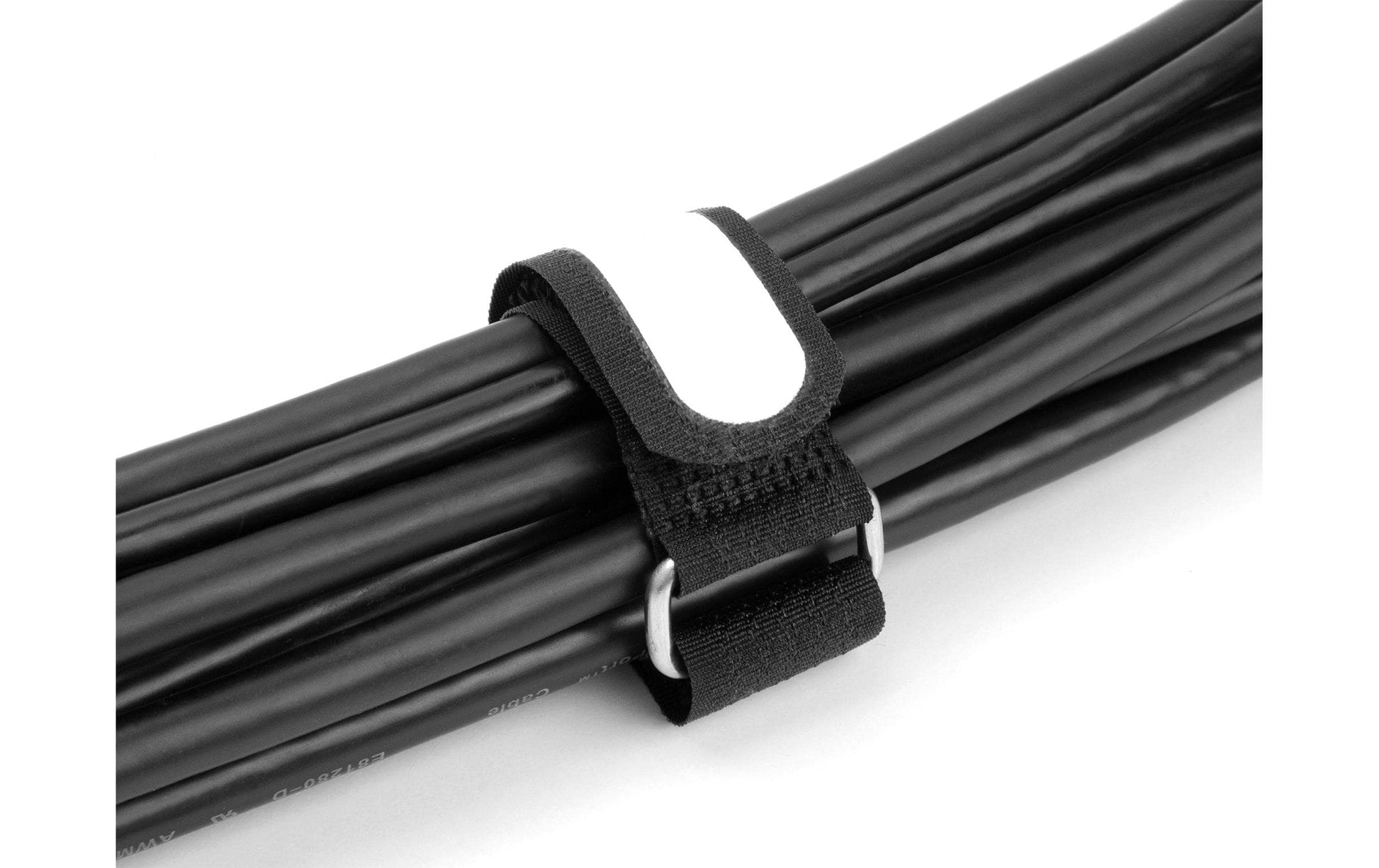 DeLOCK Klettkabelbinder 20×203 mm, 5er-Pack – schwarz