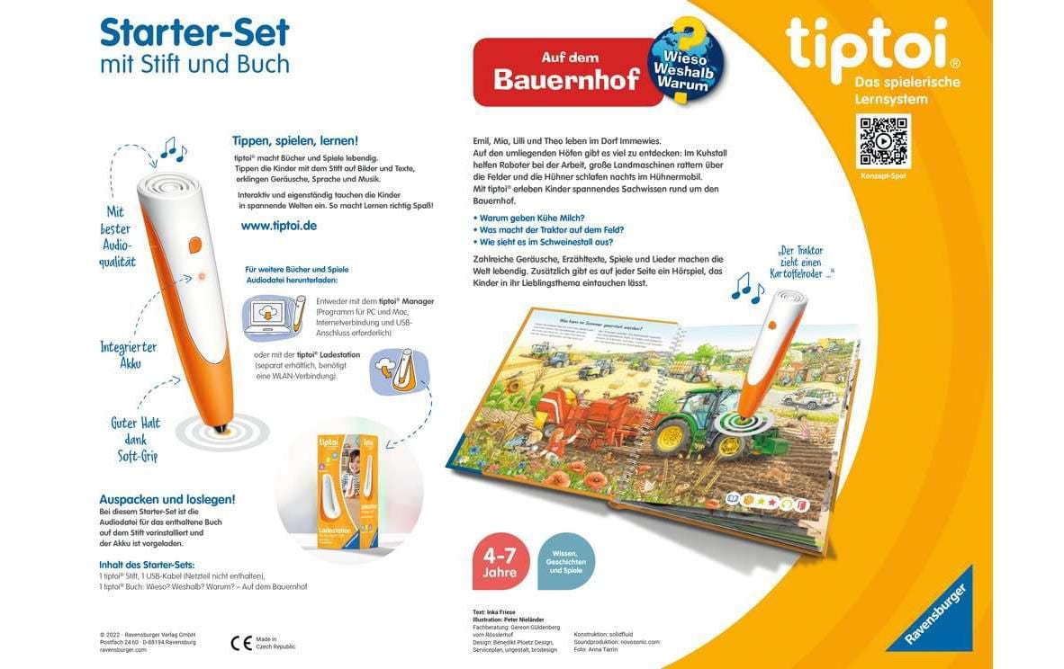 tiptoi Starter-Set – Bauernhof, Lernspiel, 1 Spieler, 4–7 Jahre, Deutsch