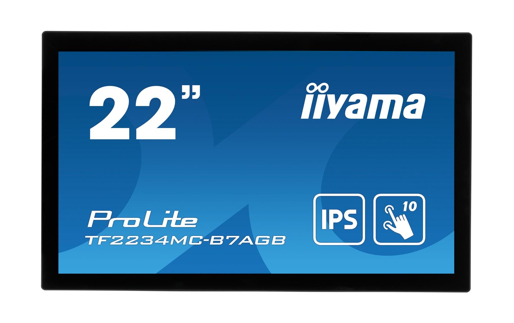 iiyama ProLite TF2234MC-B7AGB – Touch-Monitor 21,5" – 1920 × 1080 (Full HD), IPS, PCAP 10-Punkt, HDMI/DP/VGA
