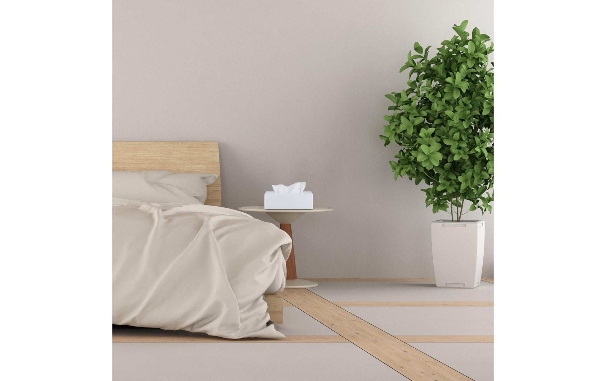 Relaxdays Falthandtuchspender – Bambus, Weiss, Tisch