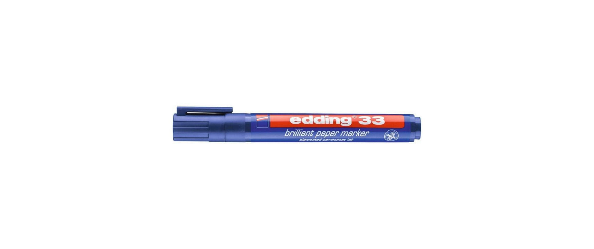 Edding Non-Permanent-Marker Brillant Paper Marker 33 – Keilspitze 1-5 mm – Blau – Nachfüllbar