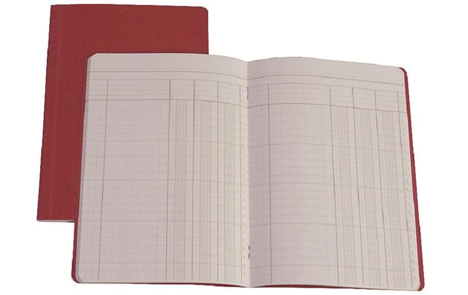 Simplex Statistikheft A5, liniert, Klammerheftung, Karton, 40 Blätter, 100 g/m² – rot