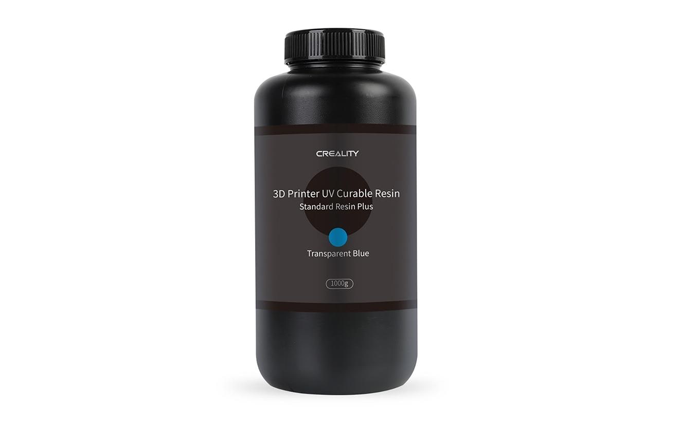 Creality 3D 3D-Drucker-Harz Resin Plus Blau, transparent, glänzend, 1 kg – für DLP- und SLA-3D-Drucker