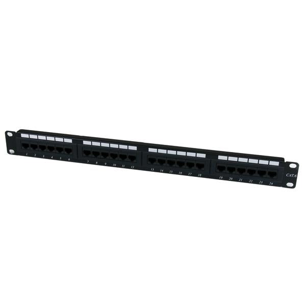 StarTech.com Patchpanel Cat6 – 24× RJ‑45, 1U, Schwarz