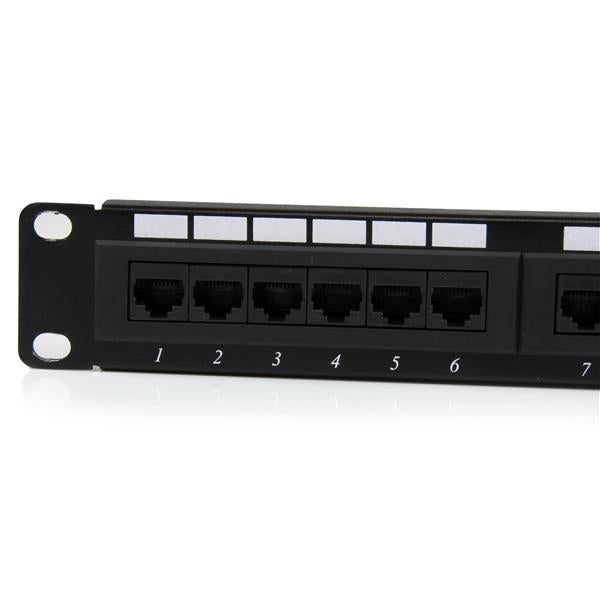 StarTech.com Patchpanel Cat6 – 24× RJ‑45, 1U, Schwarz