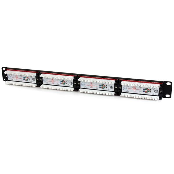StarTech.com Patchpanel Cat6 – 24× RJ‑45, 1U, Schwarz