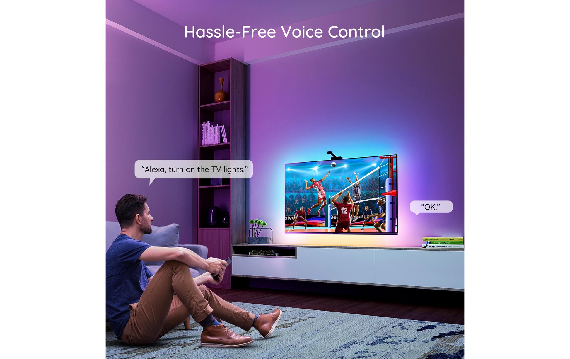 Govee DreamView T1 TV-Backlight-Set – RGBIC, Wi‑Fi + Bluetooth – für 75–85" TVs – Schwarz