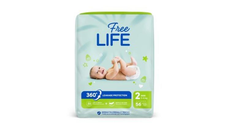 Freelife Babywindeln – Mini-Beutel – 56 Stk