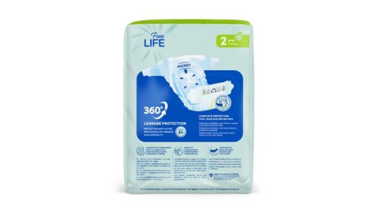 Freelife Babywindeln – Mini-Beutel – 56 Stk