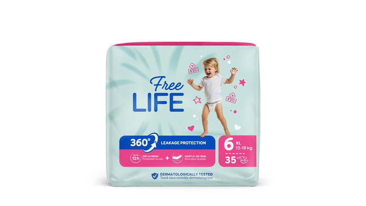 Freelife Babywindeln – Grösse XL – 35 Stk.