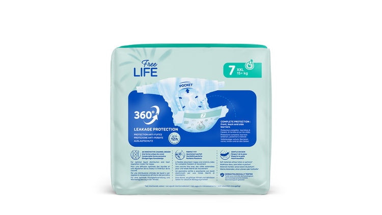 Freelife New Born Babywindeln – XXL – 30 Stk.