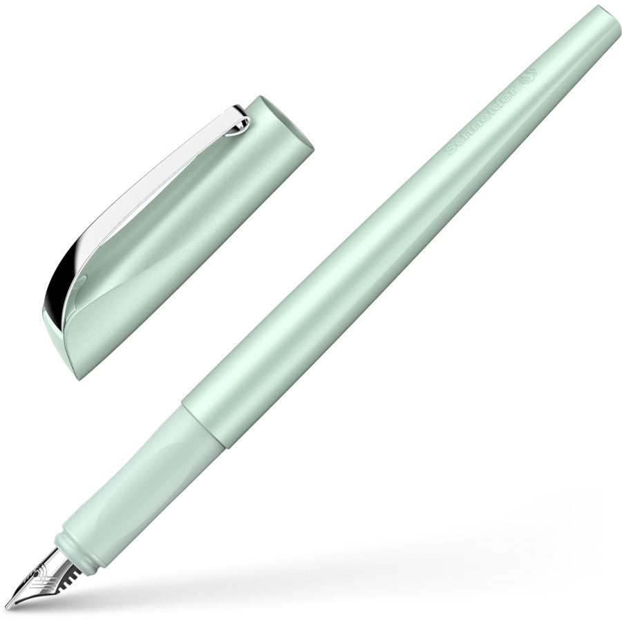 Schneider AG Schneider Callissima Kalligrafie – Bandzugfeder 1,8 mm – für Rechts- & Linkshänder – Mint, Bermuda Blau – Patronen