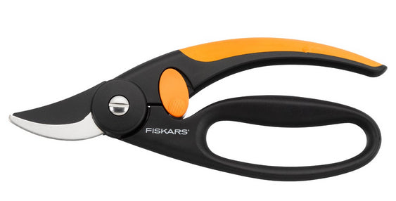 Fiskars Elegance P44 – Bypass-Gartenschere 201 mm, Schnittbreite 20 mm, Sicherheitssperre, Schwarz