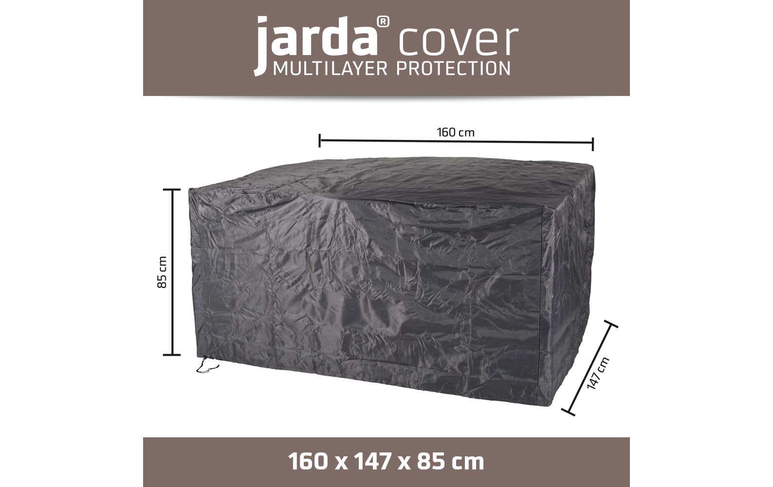Jarda Schutzhülle – rechteckig 160 × 147 × 85 cm, Ripstop-Polyester, Anthrazit, wasserfest, atmungsaktiv