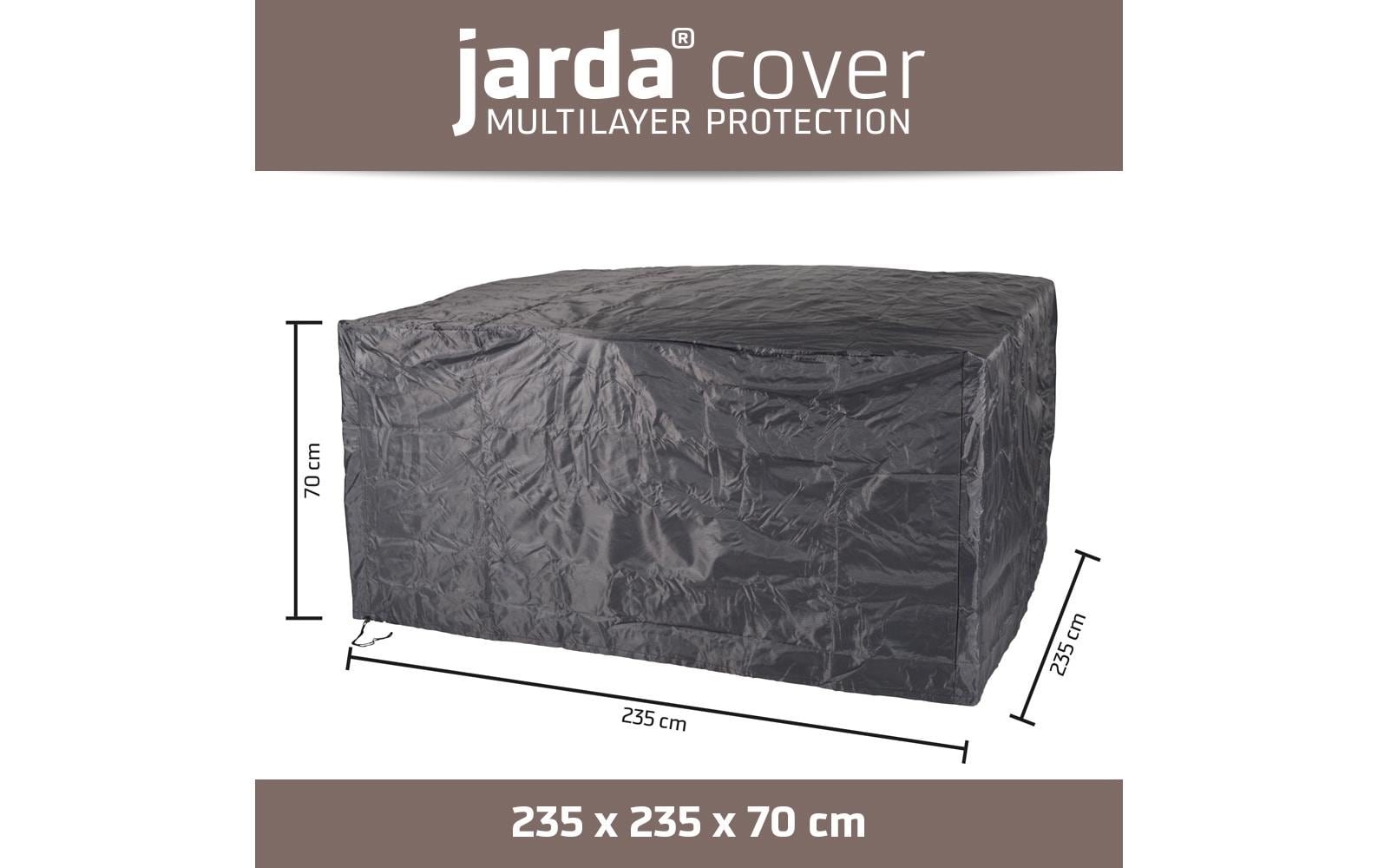 Jarda Schutzhülle für Loungeset 235 × 235 × 70 cm – Ripstop-Polyester – Grau – Wasserfest, Atmungsaktiv