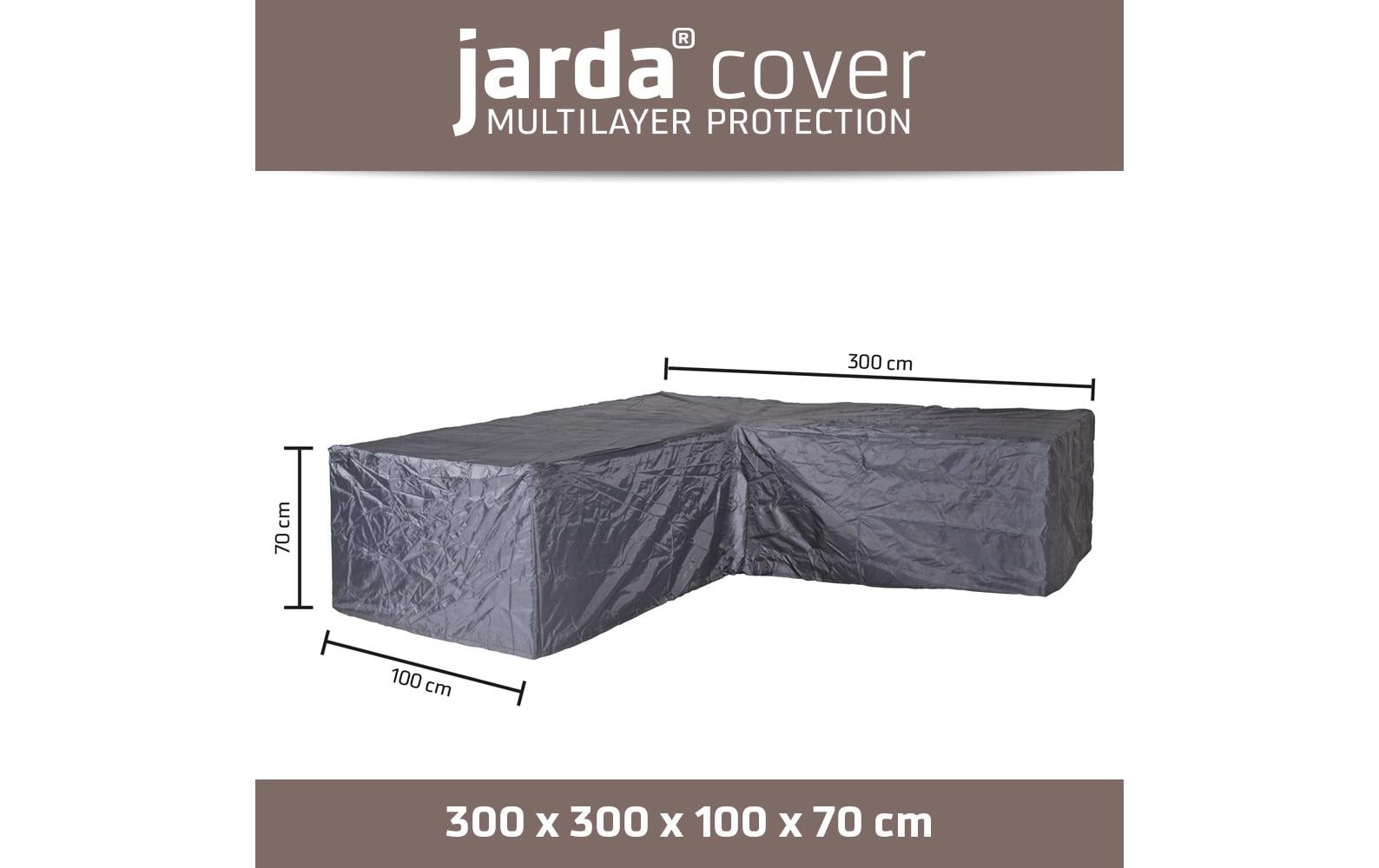 Jarda 5847 L-Form Schutzhülle – für Möbel bis 3000 × 700 × 1000 mm – Ripstop-Polyester – Anthrazit