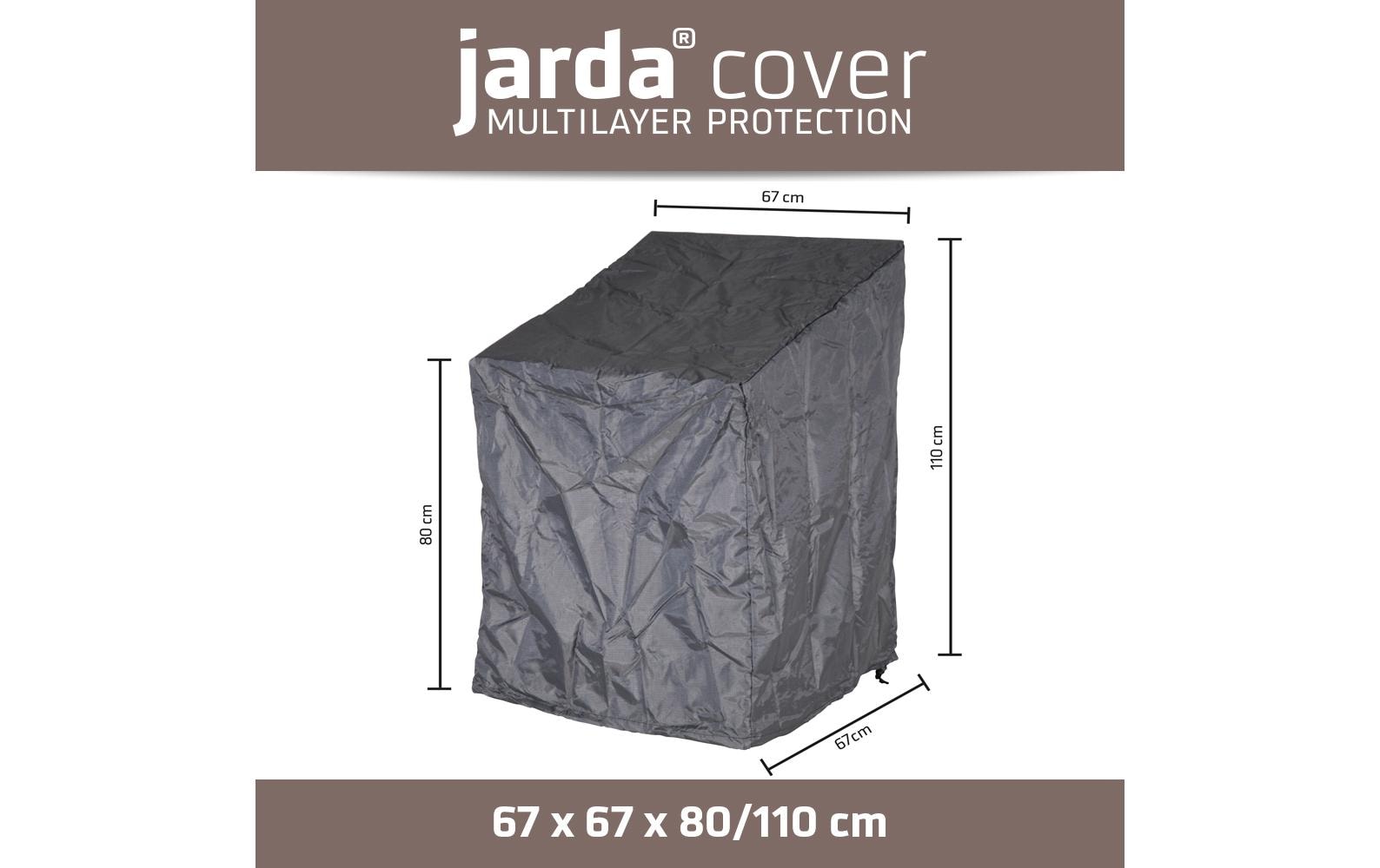 Jarda Schutzhülle rechteckig 67 × 67 × 110 cm, Anthrazit, Ripstop-Polyester, wetterfest, atmungsaktiv
