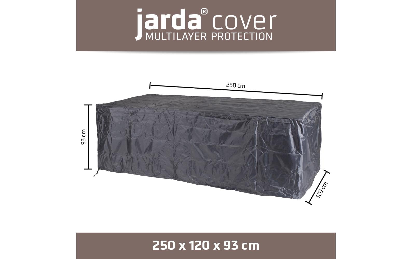Jarda Schutzhülle 250 × 120 × 93 cm, anthrazit, wasserfest, für Gartenmöbel