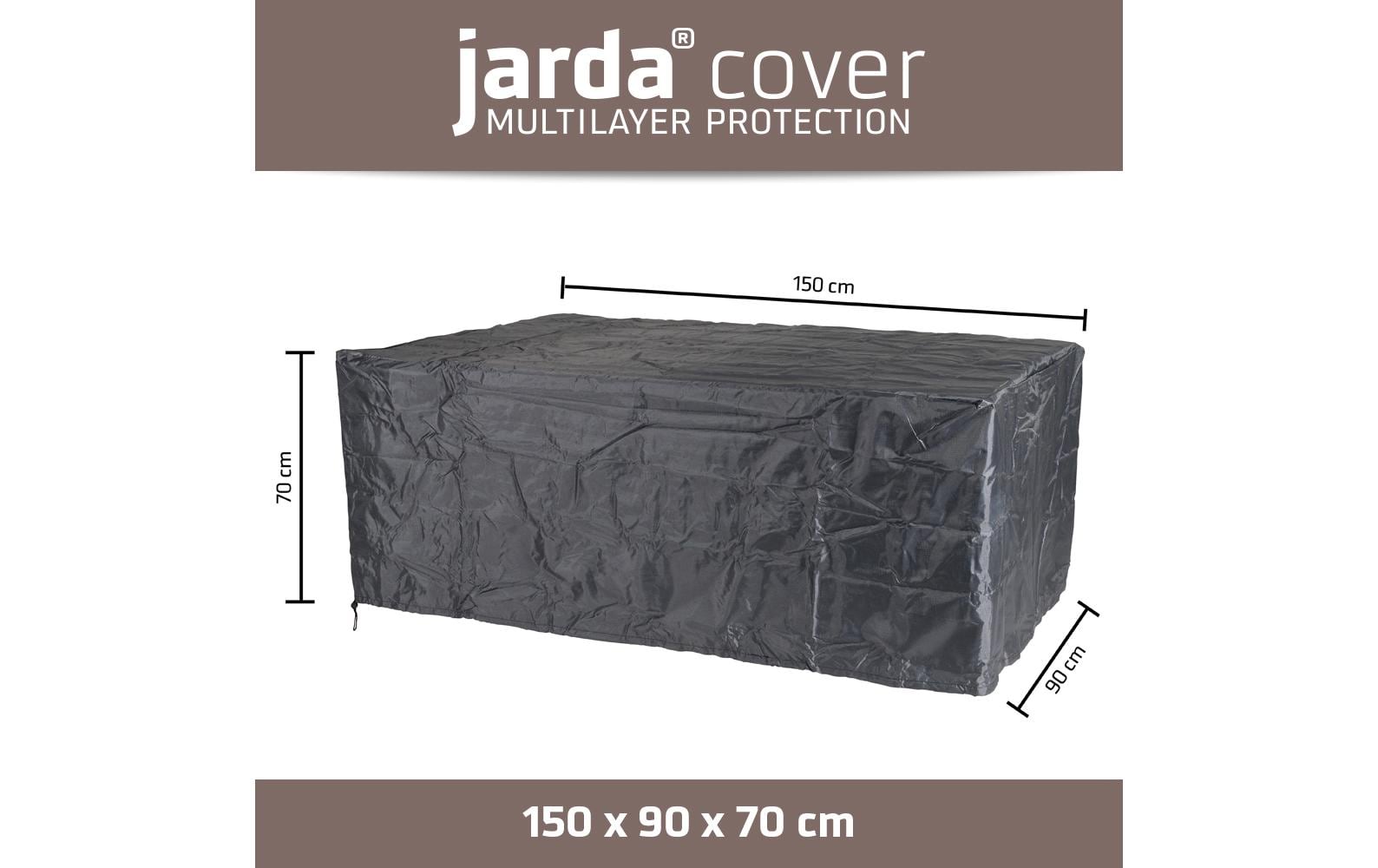 Jarda Schutzhülle für Gartenmöbel 150 × 90 × 70 cm, Ripstop-Polyester, Anthrazit, wasserfest, atmungsaktiv
