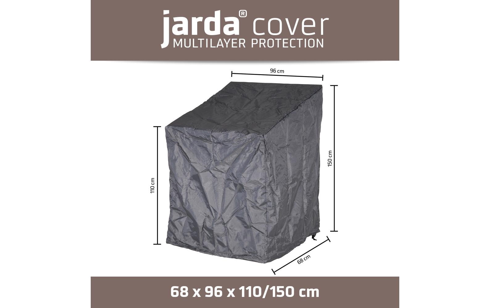 Jarda Terrassenstuhlabdeckung – rechteckig 68 × 96 × 110/150 cm, anthrazit, wasserfest, für Stühle