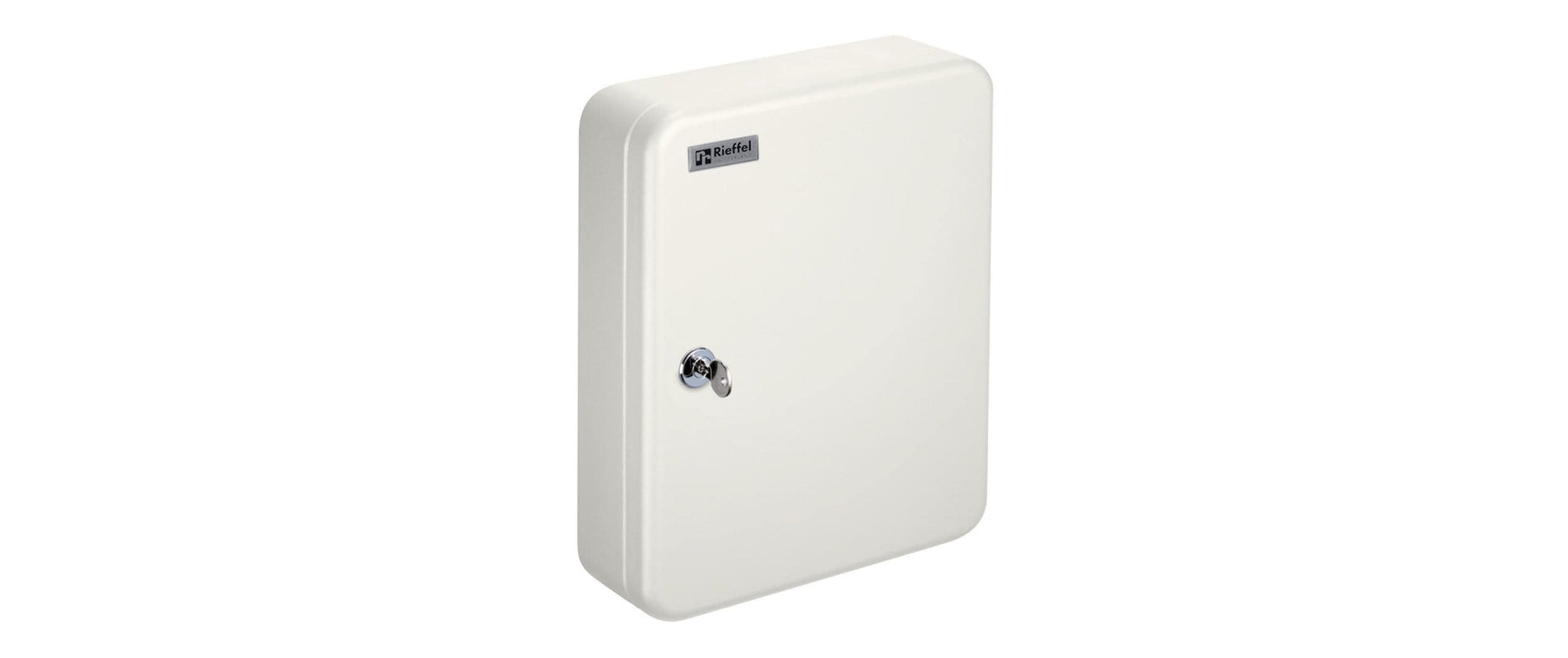 Rieffel Schlüsselkasten KyStor KR-15.20, 20 Haken, Zylinderschloss, Stahlblech, Weiss