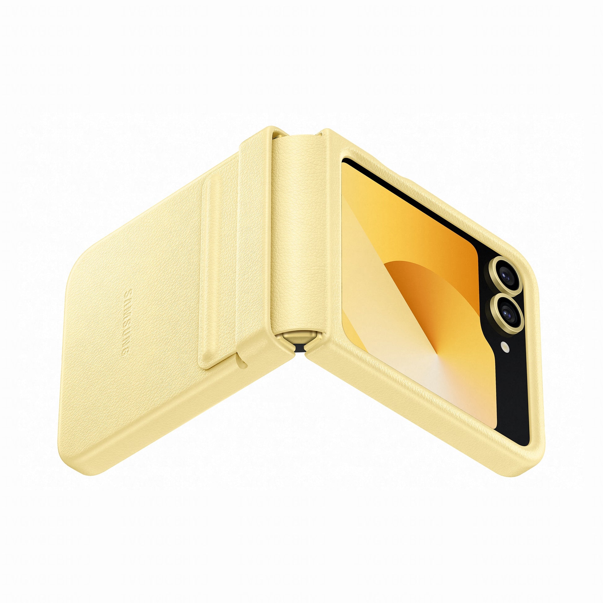 Samsung Backcover – für Samsung Galaxy Z Flip6 – gelb – Leder