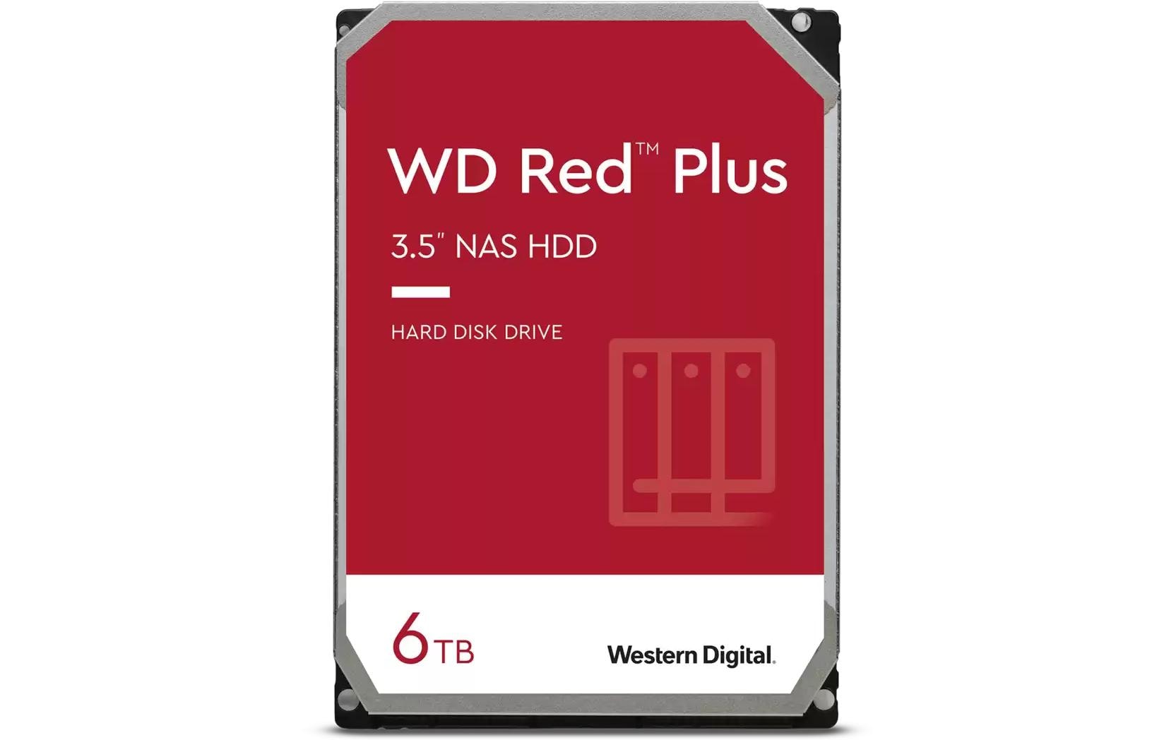 Western Digital Red Plus 6 TB – 3,5", SATA 6 Gbit/s, 5400 U/min