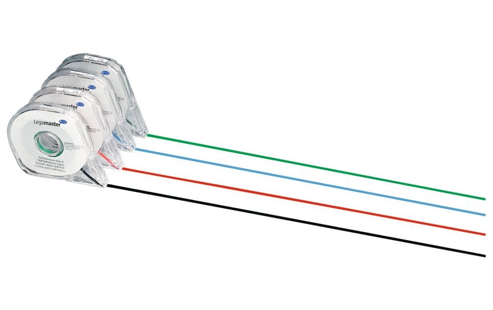 Legamaster Aufteilungsband – Schwarz – Selbstklebend – 1 mm × 16 m