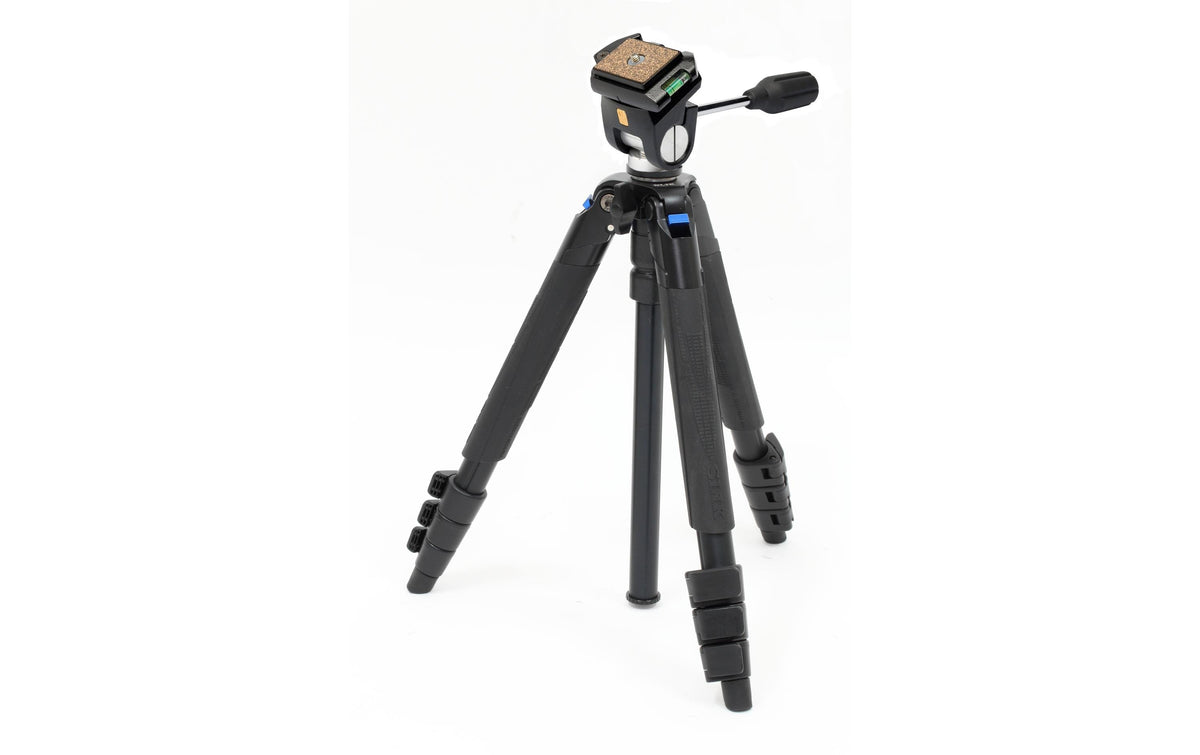 Slik Sprint Mini III EZ Mini-Stativ – 107,8 cm, 4 Sektionen, 2 kg Traglast, Schnellwechselplatte – Schwarz
