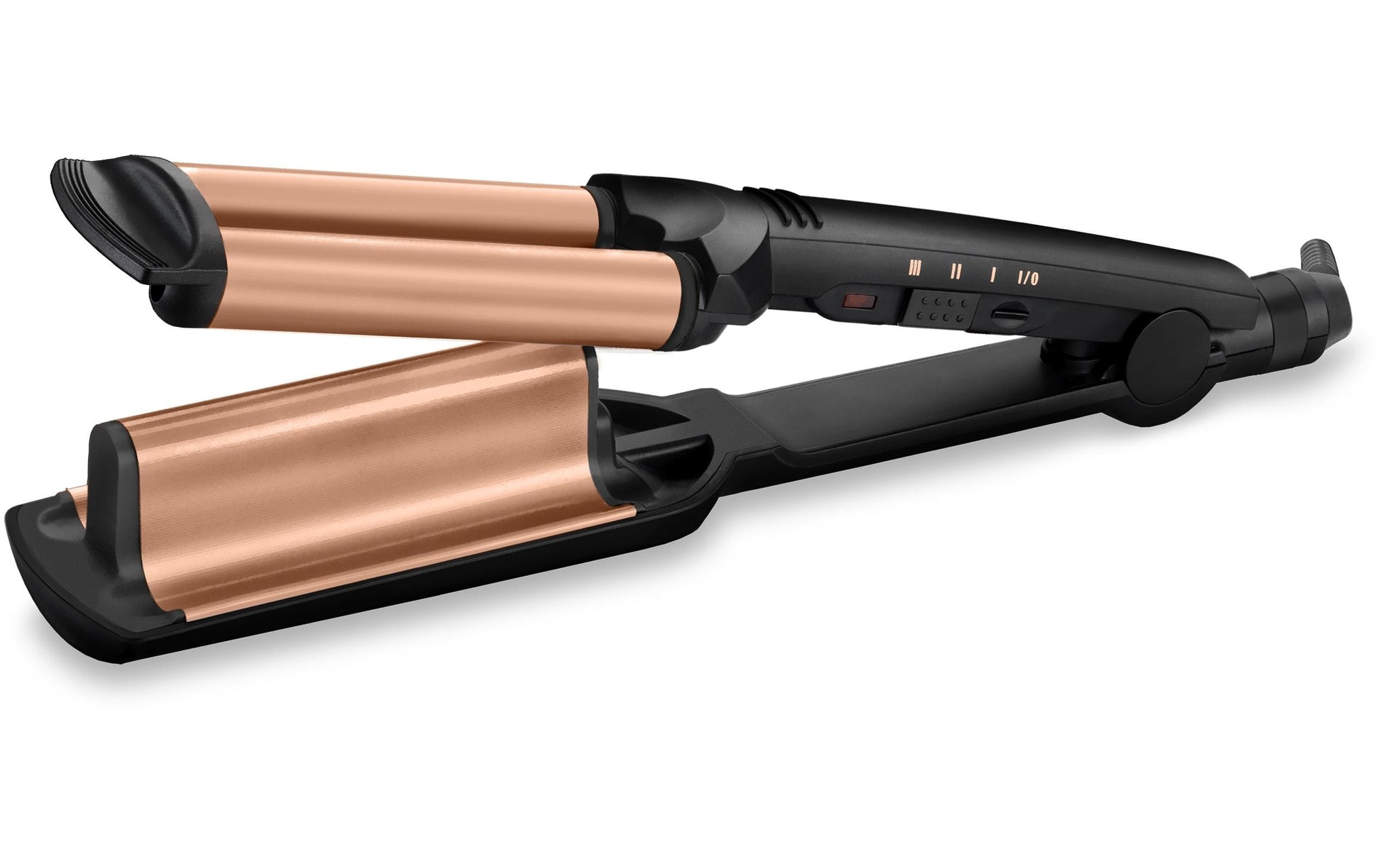 BaByliss Lockenstab W2447E – Keramikbeschichtung, 160–200 °C, 3 Stufen – 2,5 m Kabel – Schwarz/Orange