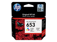 HP Tintenpatrone 653, dreifarbig, original