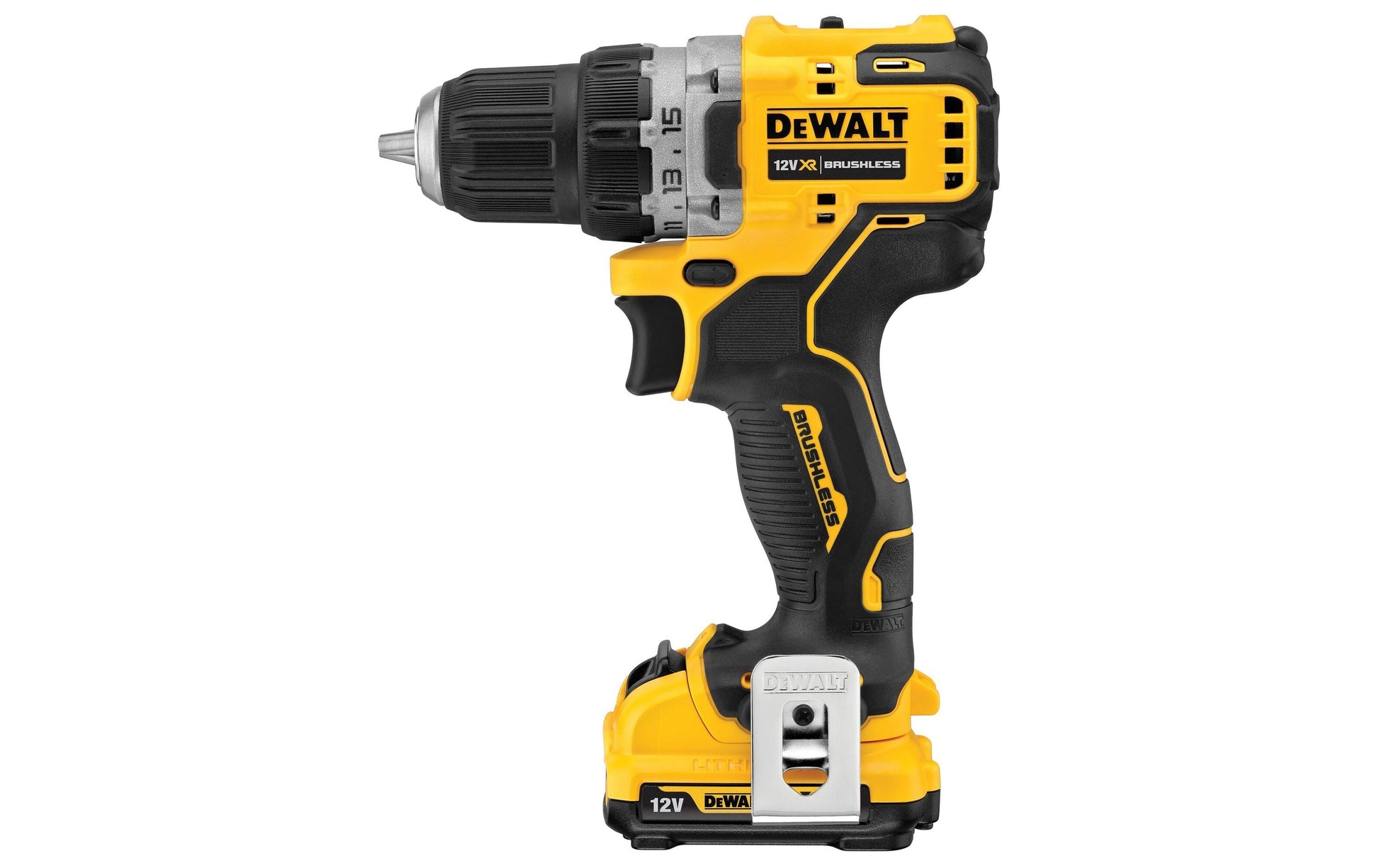 DeWalt Akku-Bohrschrauber DCD701D2-QW – 12 V (XR) – Schnellspannbohrfutter – 2×2,0 Ah & Ladegerät – Koffer
