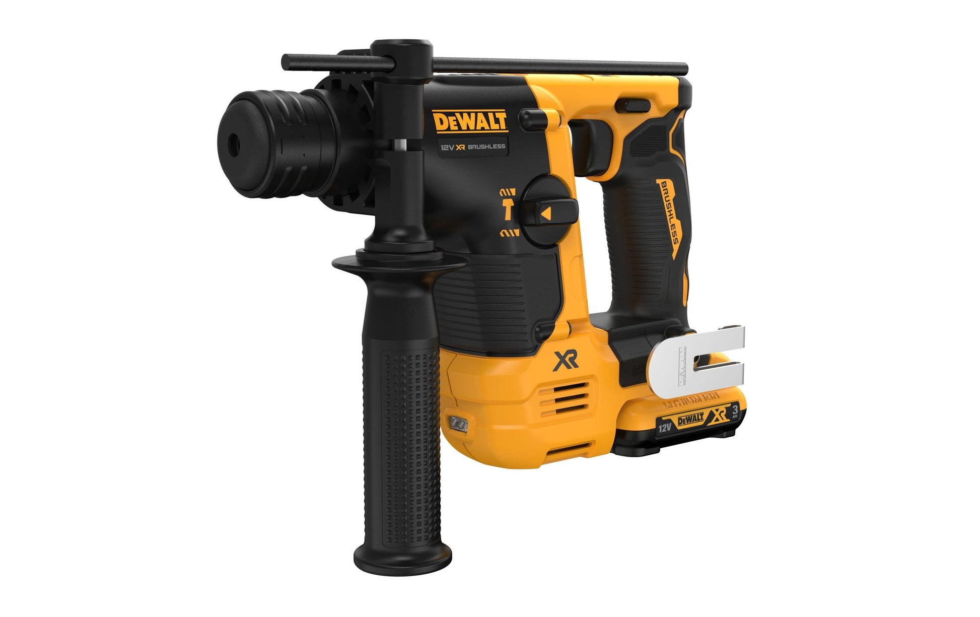 DeWalt Bohrhammer DCH072L2-QW – 12 V (XR) – SDS-plus – Beton Ø 14 mm – 1,1 J – mit Akku, Ladegerät & Koffer