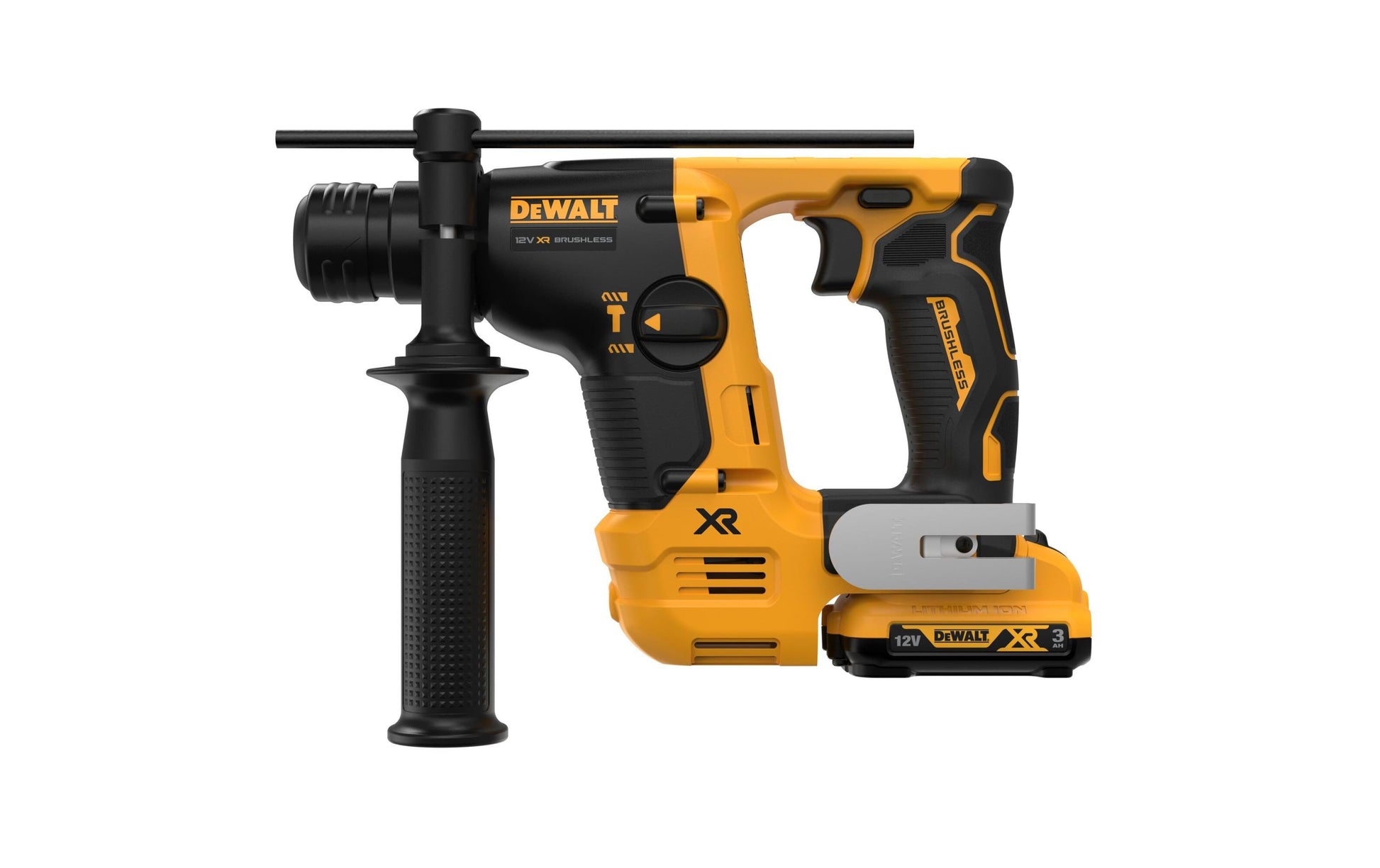 DeWalt Bohrhammer DCH072L2-QW – 12 V (XR) – SDS-plus – Beton Ø 14 mm – 1,1 J – mit Akku, Ladegerät & Koffer