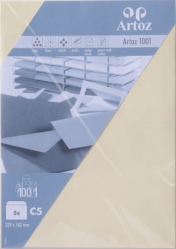 Artoz Couvert C5, ohne Fenster, cremefarben, 100 g/m²