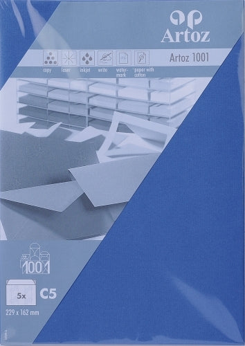 Artoz Couvert C5, ohne Fenster, blau, 100 g/m²