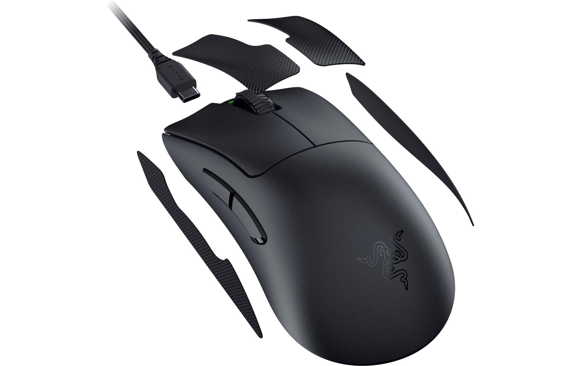 Razer DeathAdder V3 Pro – Gaming-Maus – Kabellos (2,4 GHz), 30000 DPI, Rechts, Schwarz
